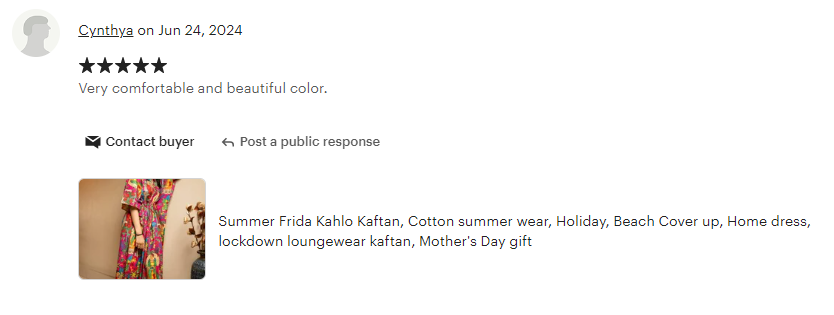 Frida Kahlo Cotton Kaftan in Red