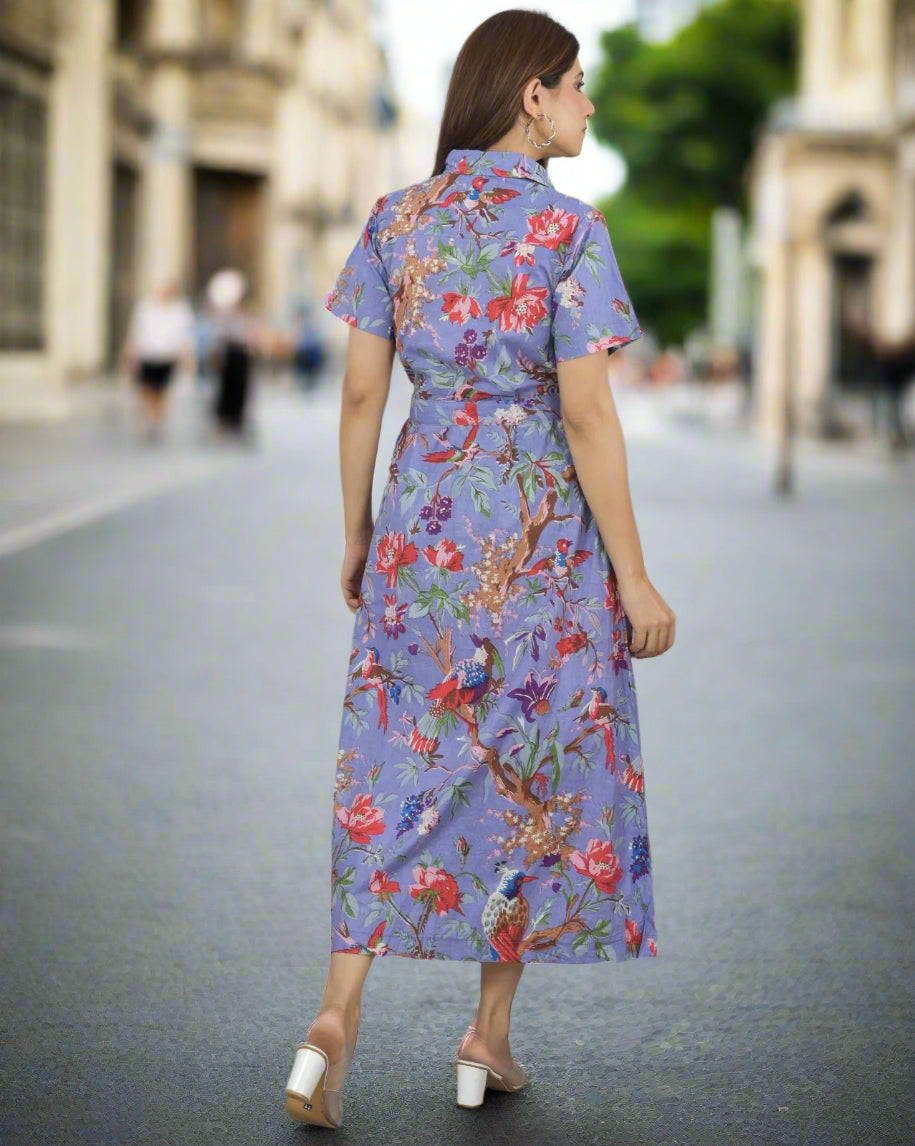 Violet Wings Midi Dress