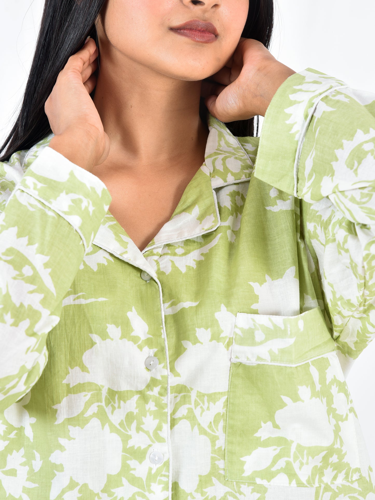 Leafy Green Long PJ Set