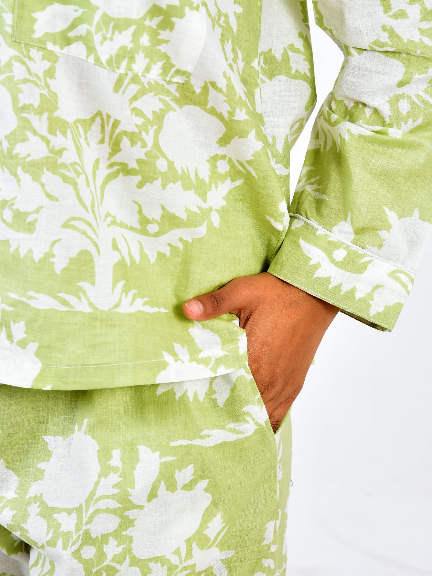 Leafy Green Long PJ Set