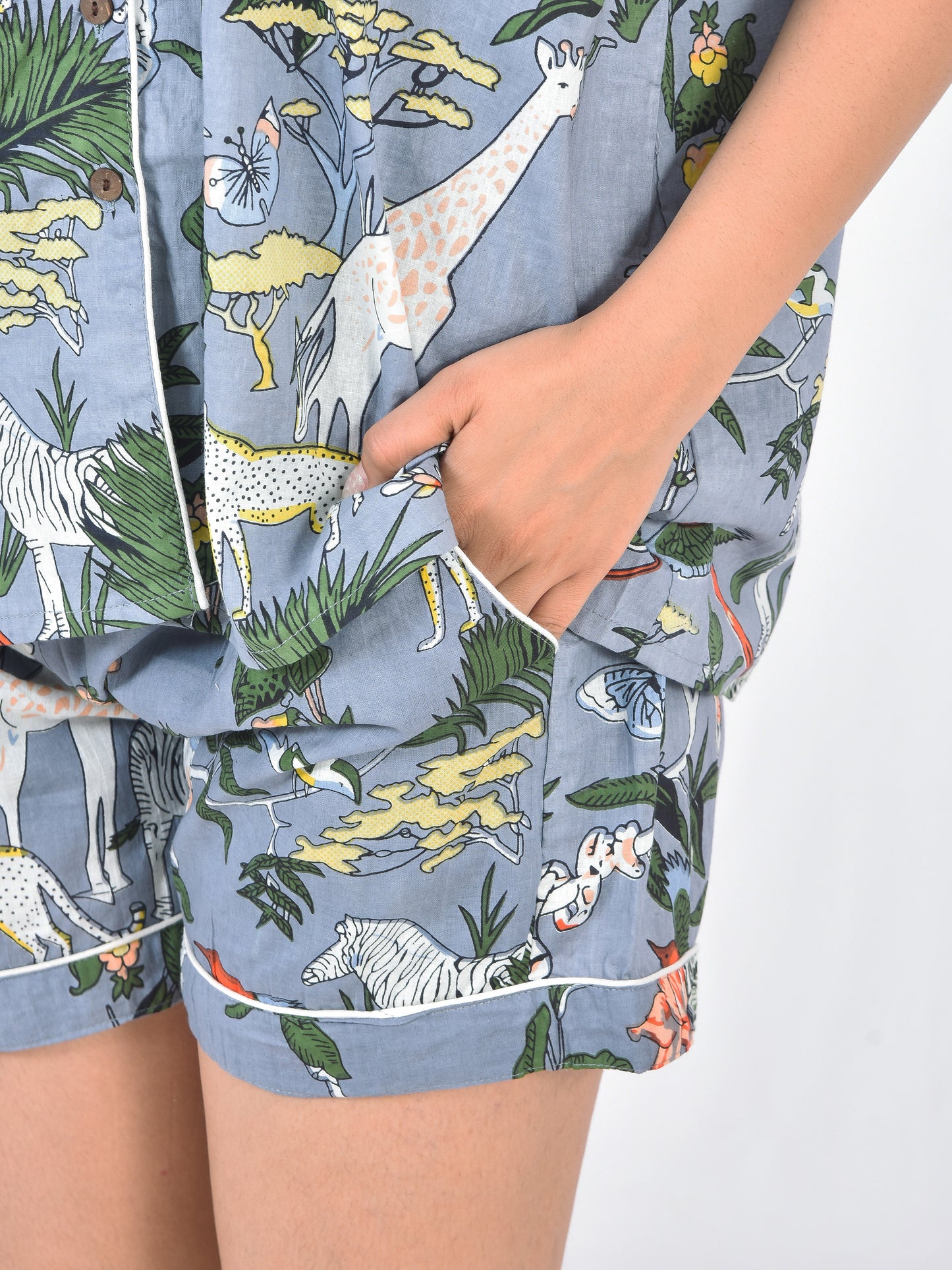 Grey Short PJ Set in Frolic Floral