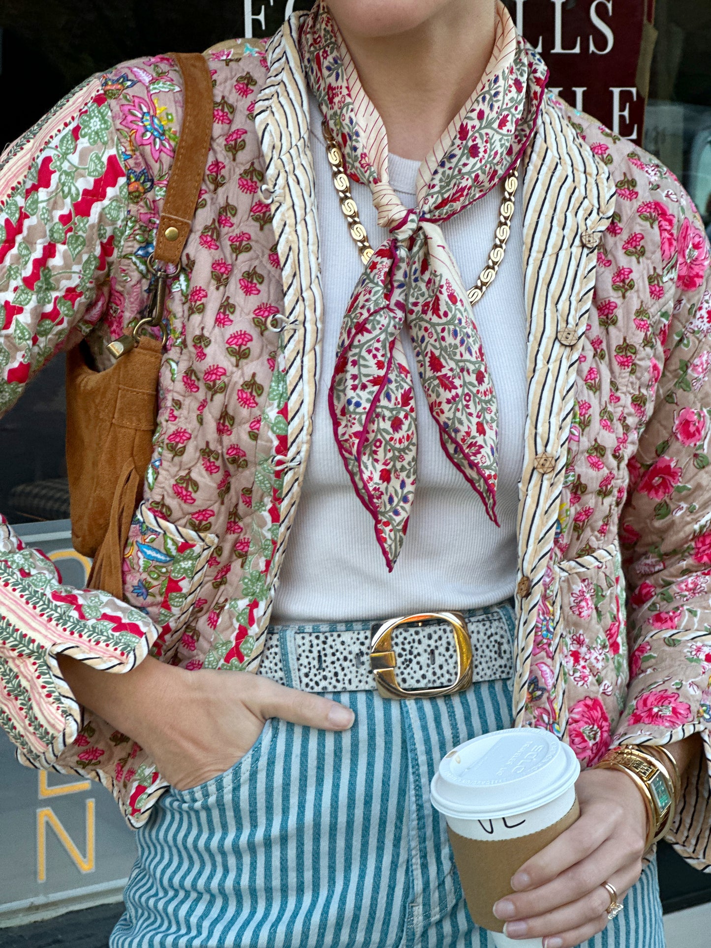 Pink Floral Reversible Jacket