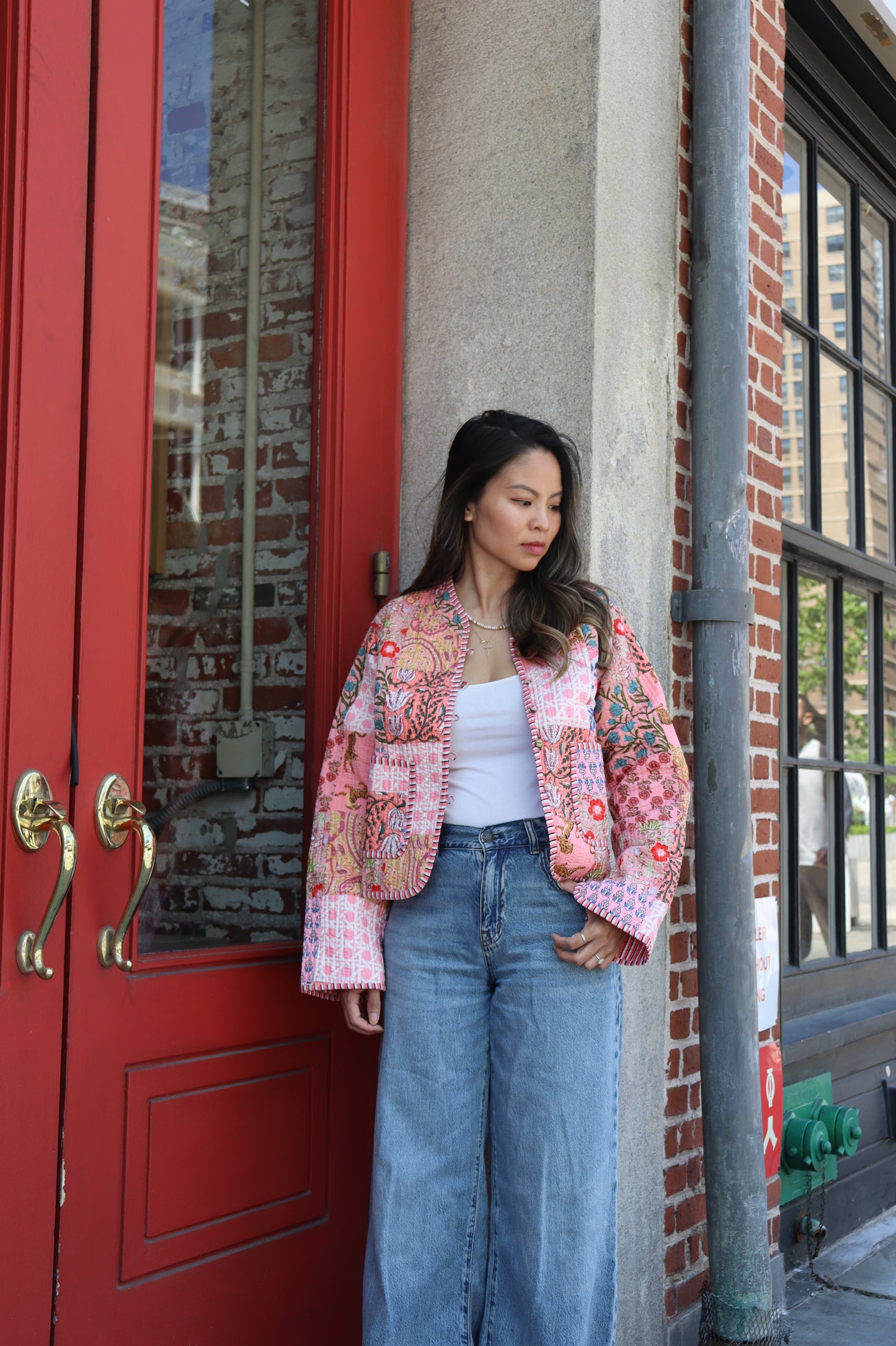 Pink Reversible Quilted Jacket