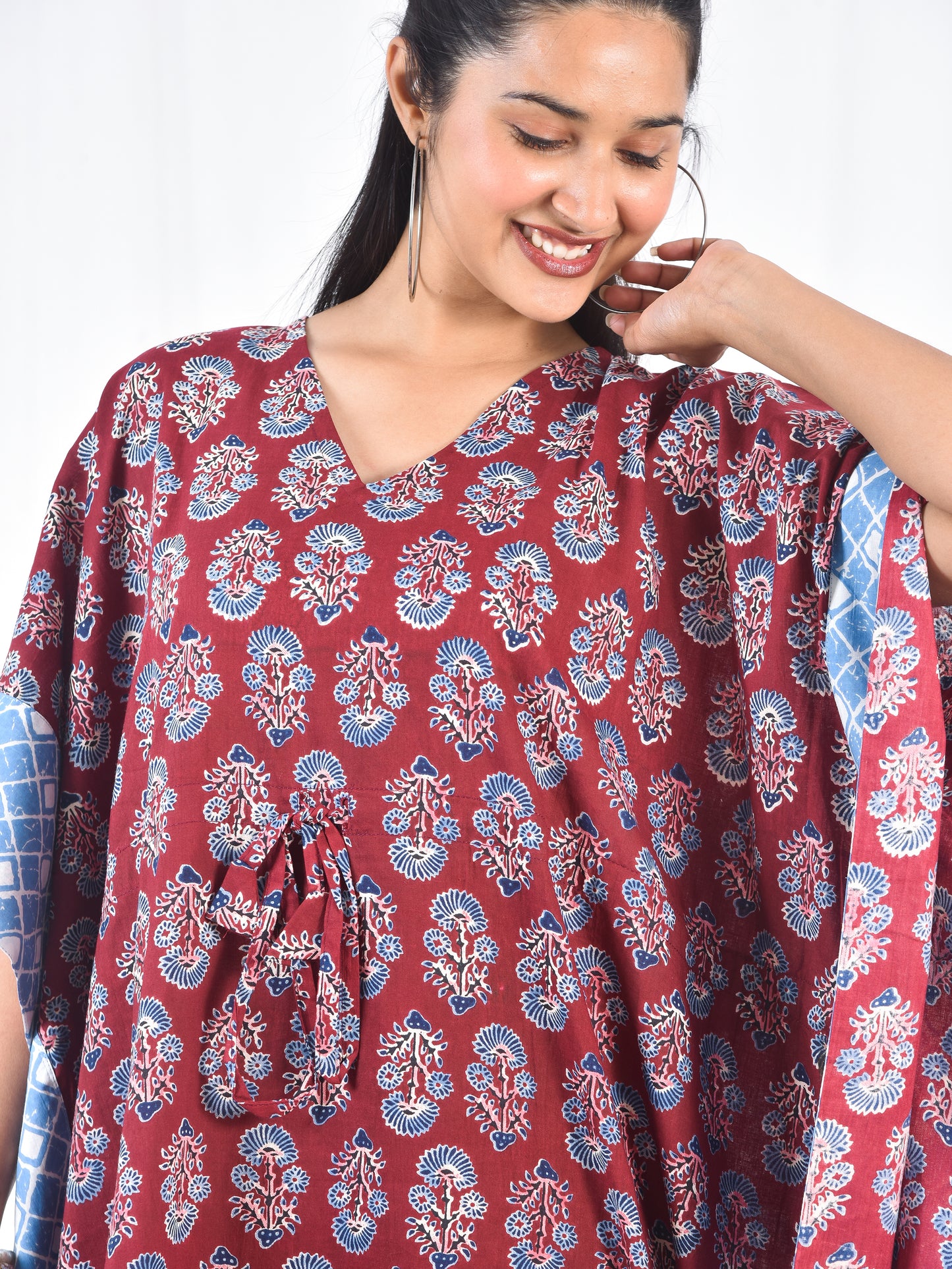Hand Block Print Cotton Kaftan