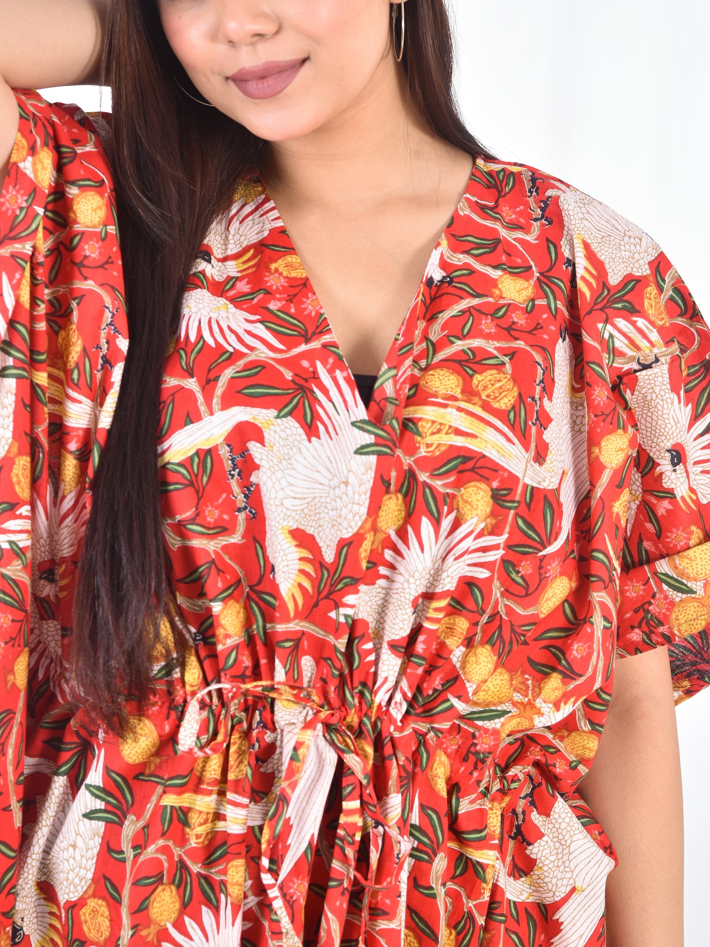Hand-Block Print Cotton Kaftan