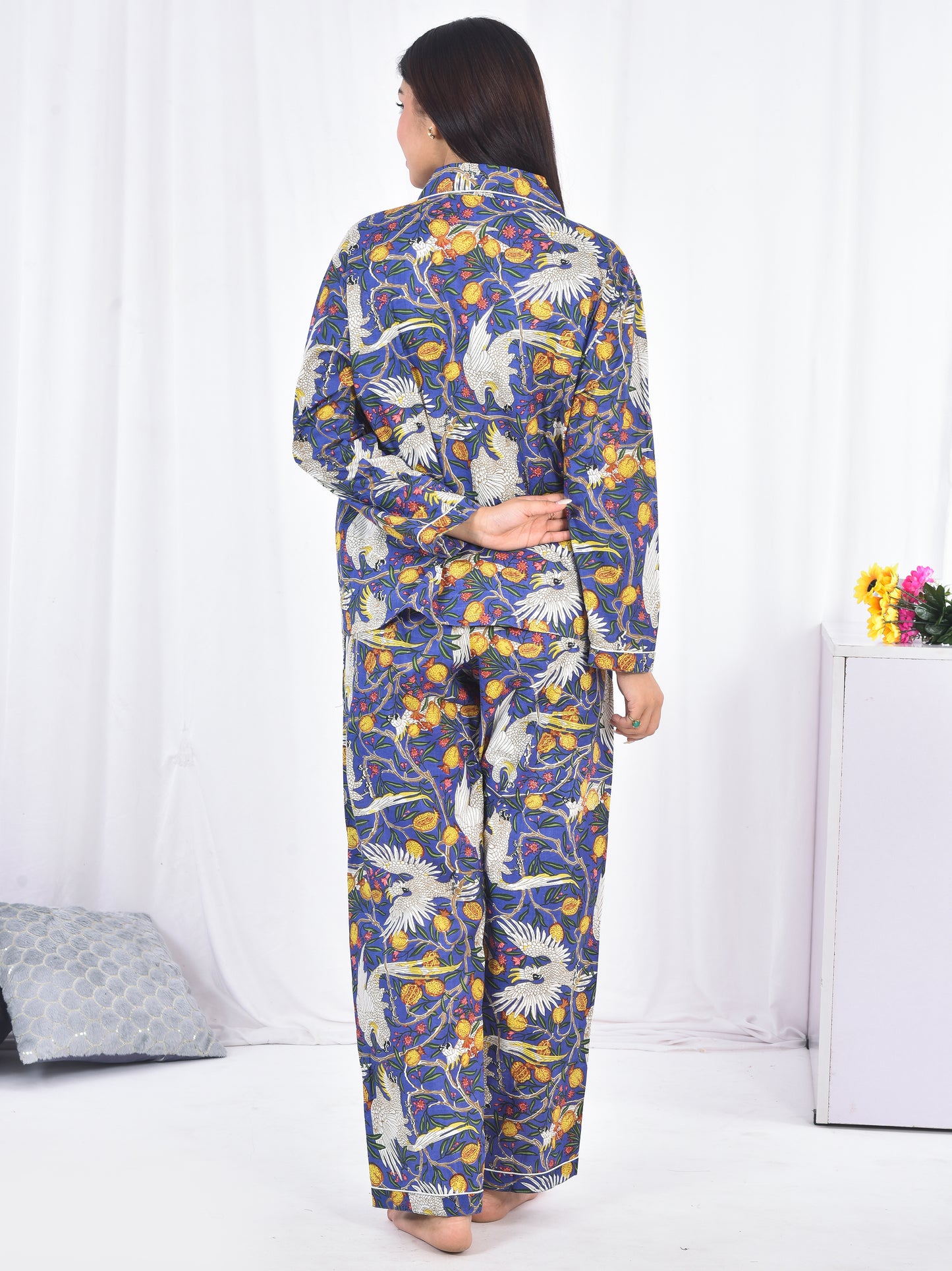 Long PJ Set in Wild Blue