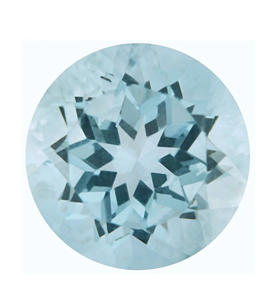 6.5MM Natural Blue Aquamarine AAAA Grade Round 0.92 Cts (AROU-126)