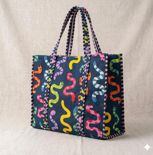 Midnight Sneaky Cotton Tote Bag
