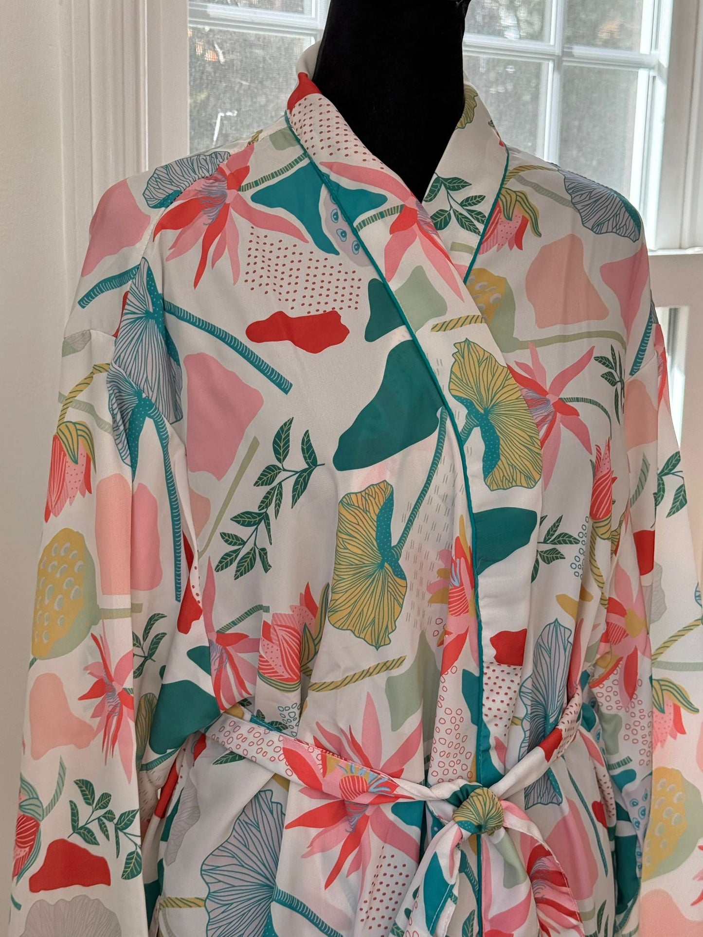 Mini Satin Silk Bath Robe