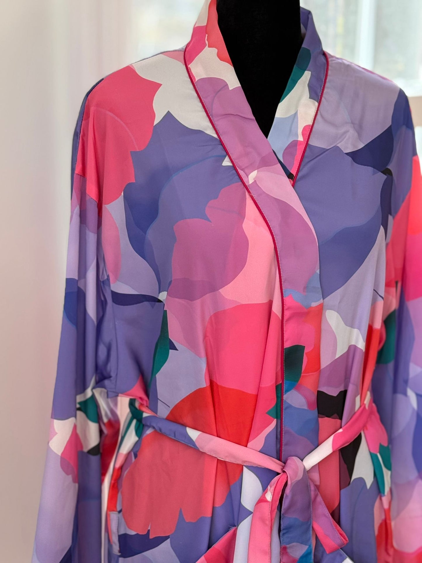 Multi Color Mini Satin Silk Bath Robe