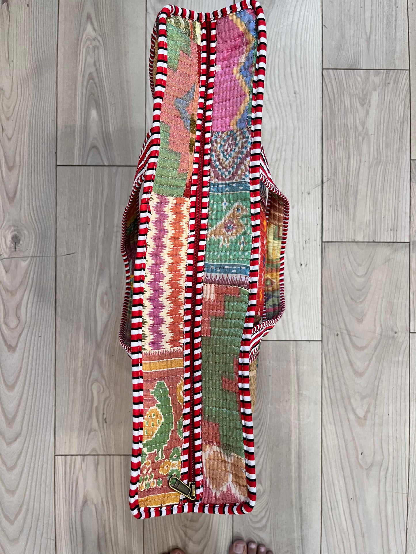 Multi-Color Patchwork Tote Bag