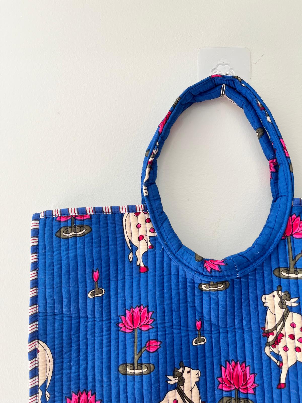 Baby Cow Printed Moon Bag