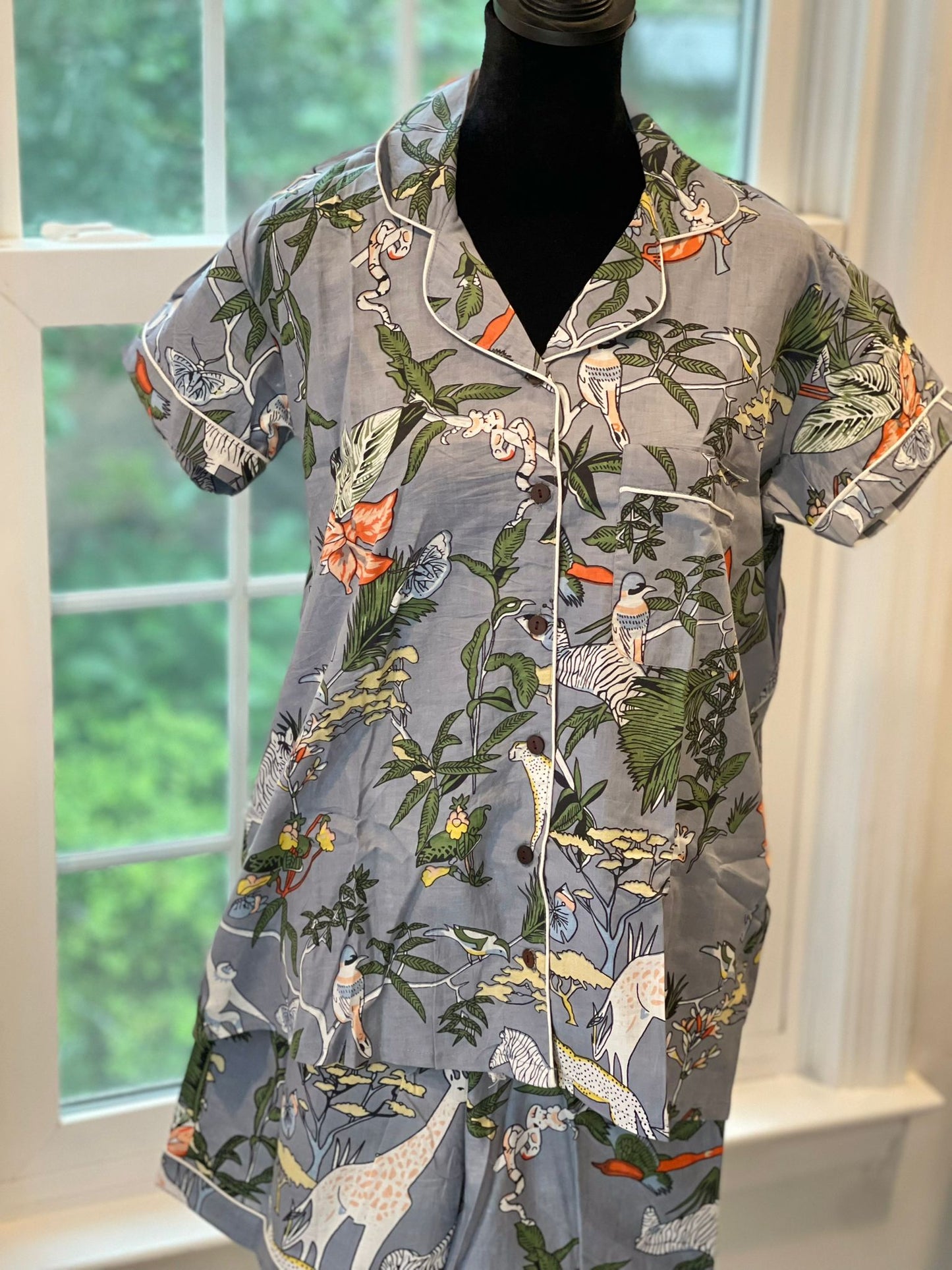 Blue Short PJ Set in Frolic Floral