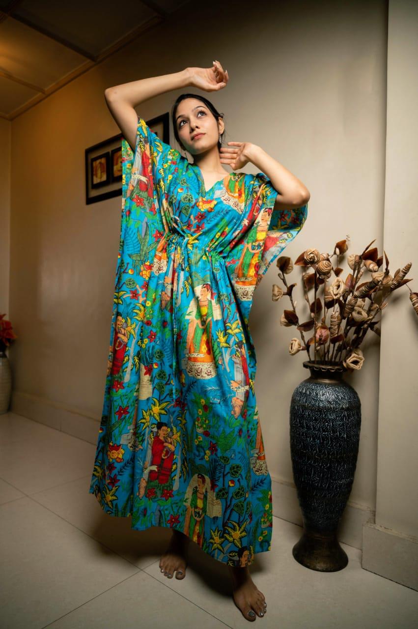 Frida Kahlo Cotton Kaftan