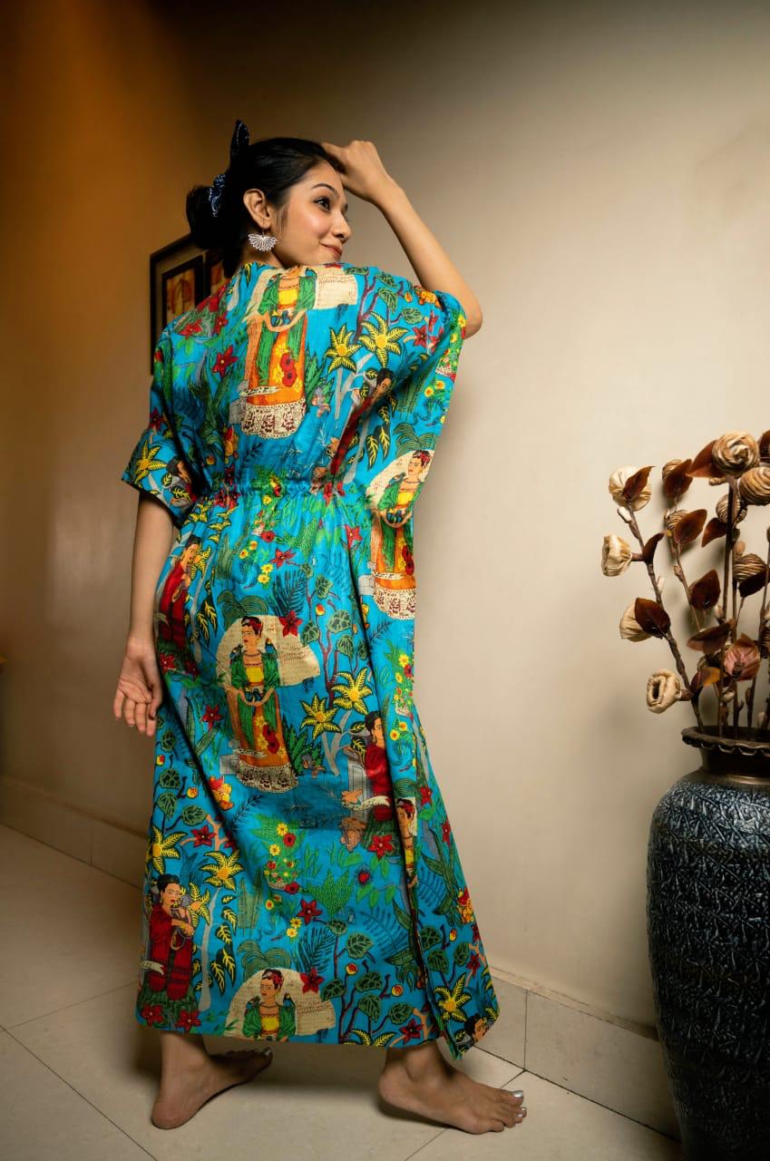 Frida Kahlo Cotton Kaftan