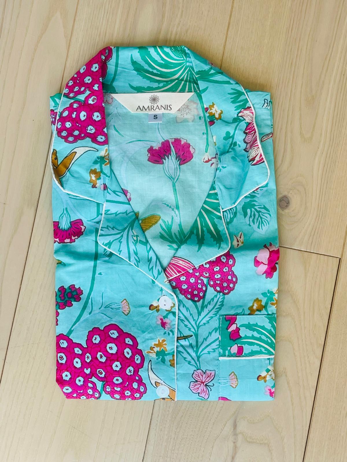 Long PJ Set In Block Print