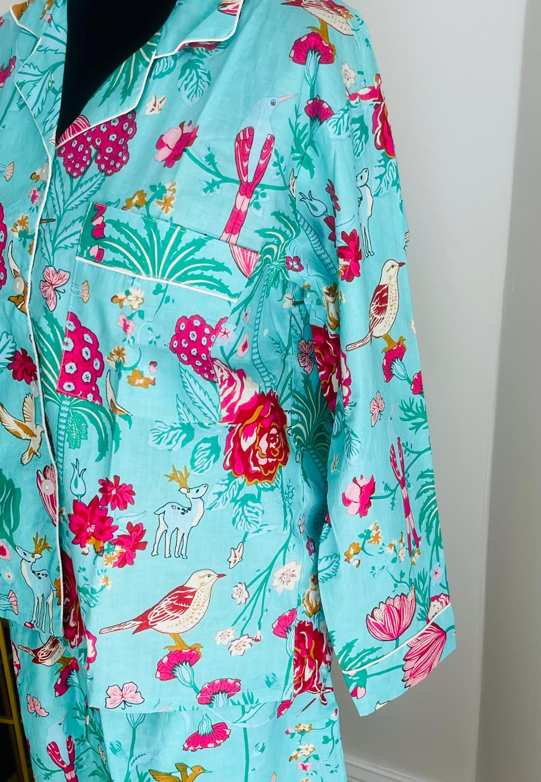 Long PJ Set In Block Print