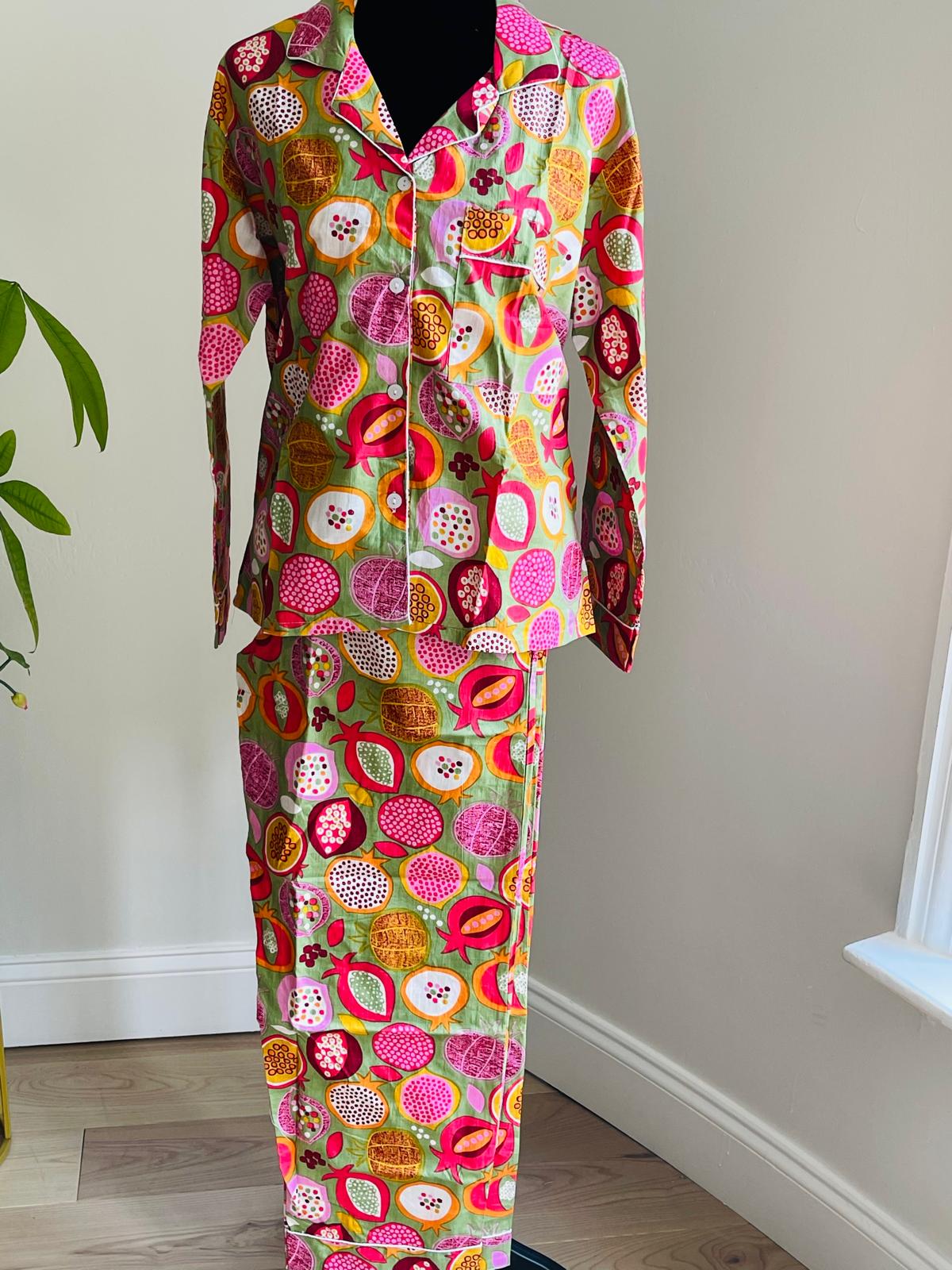 Hand Block Print Long PJ Set
