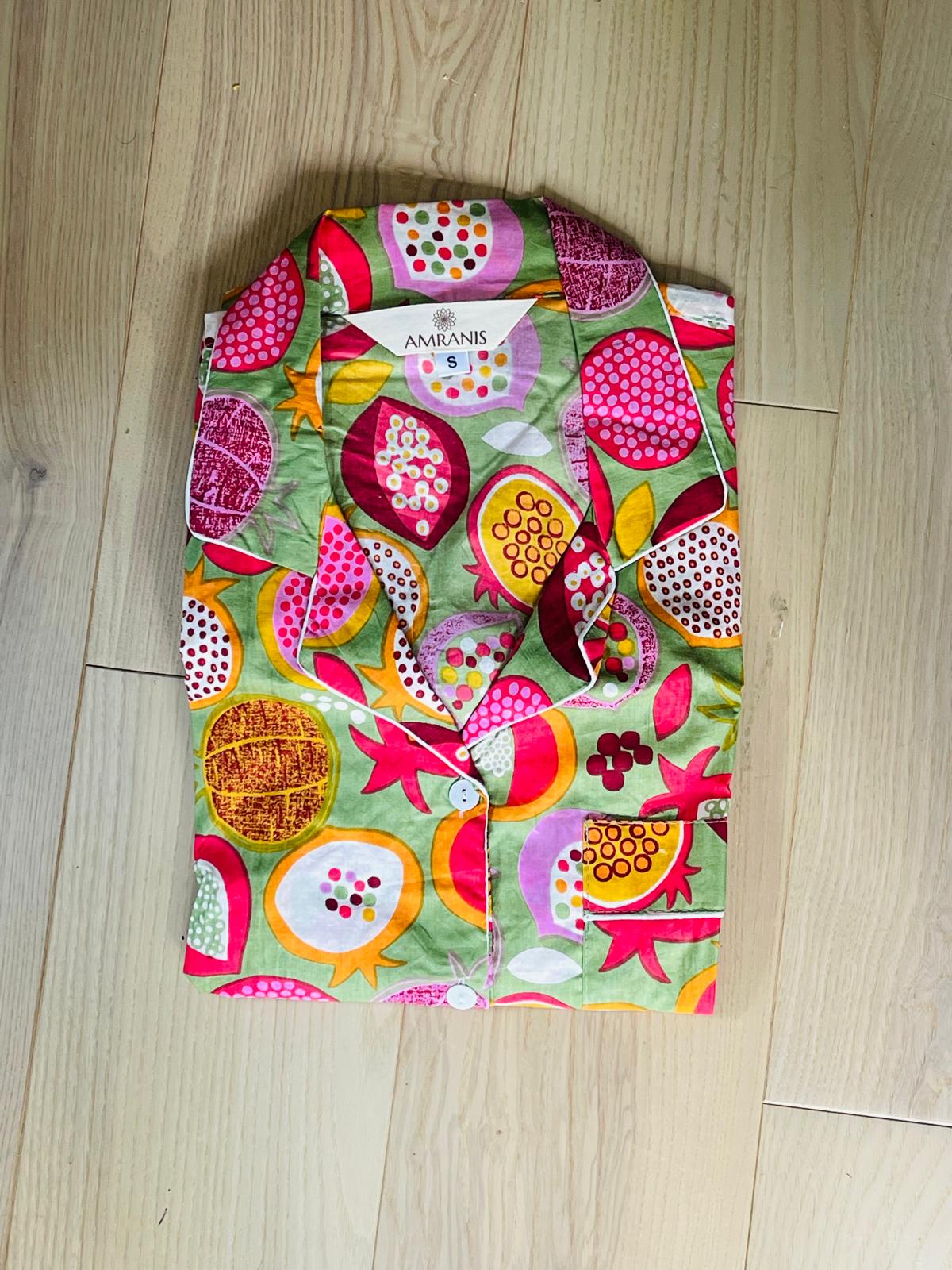 Hand Block Print Long PJ Set