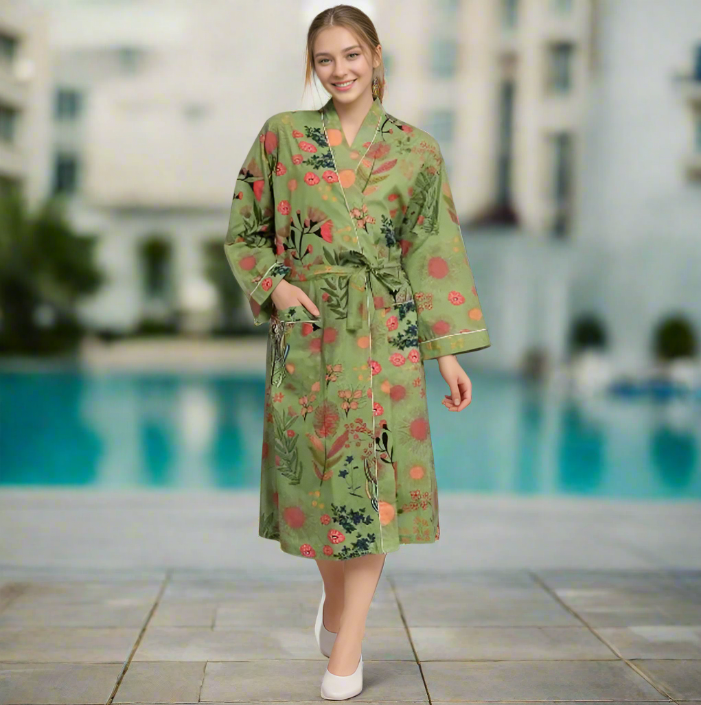 100% Cotton Kimono Robe