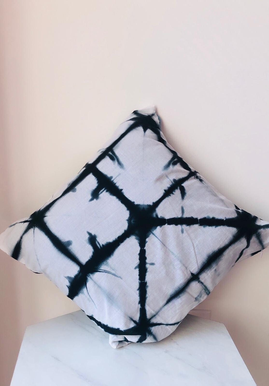 Decorative Pillow Cases Tie Dyed Indigo Pink Cushion Cover Intetior Home Decore Sofa Cushion Shibori Gift Pillows Throw Pillow Covers