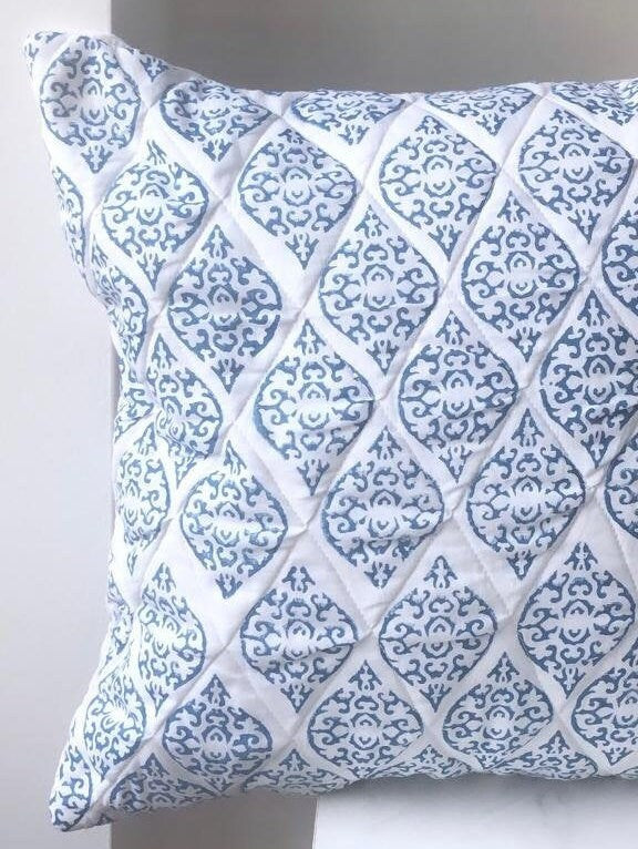 Hand Block Printed Cushion Cover Cotton 16X16 Inches Pillow Cover Home Décor Pillow Cover Hand Block Printed Cushion Cover Sofa Pillow Cover