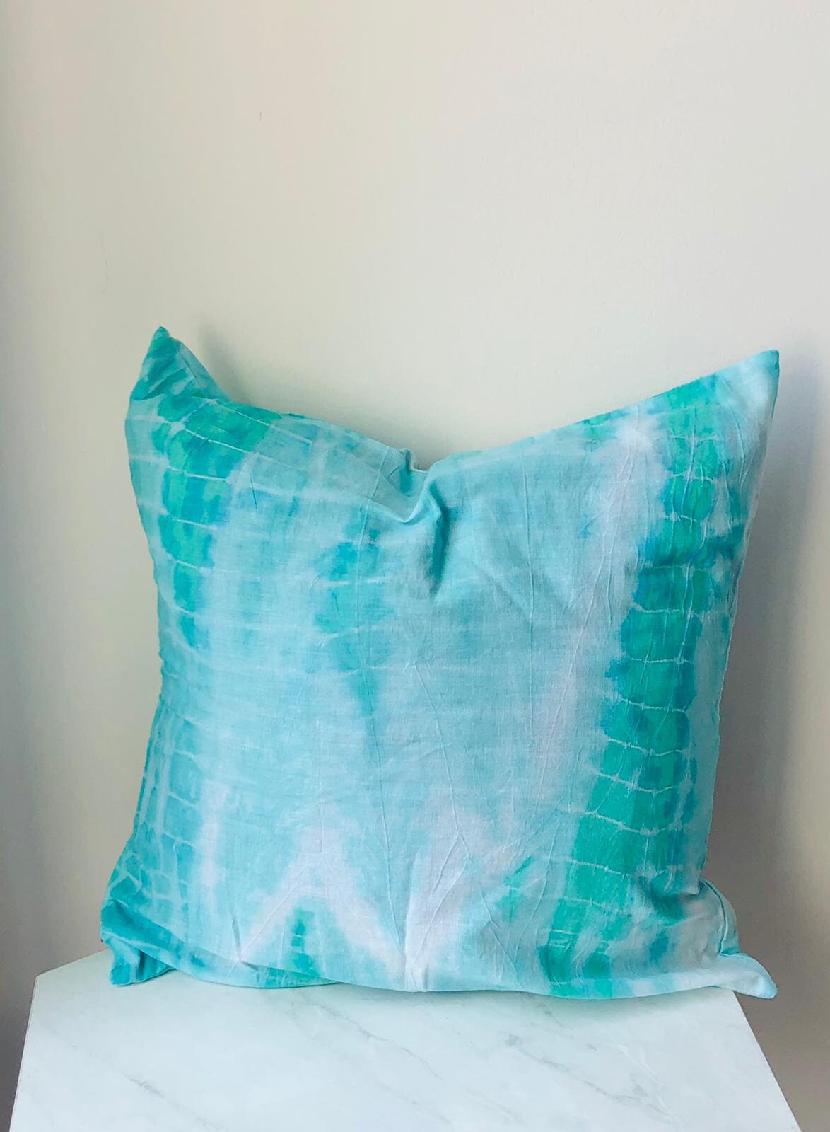 Decorative Pillow Cases Tie Dyed Indigo Pink Cushion Cover Intetior Home Decore Sofa Cushion Shibori Gift Pillows Throw Pillow Covers