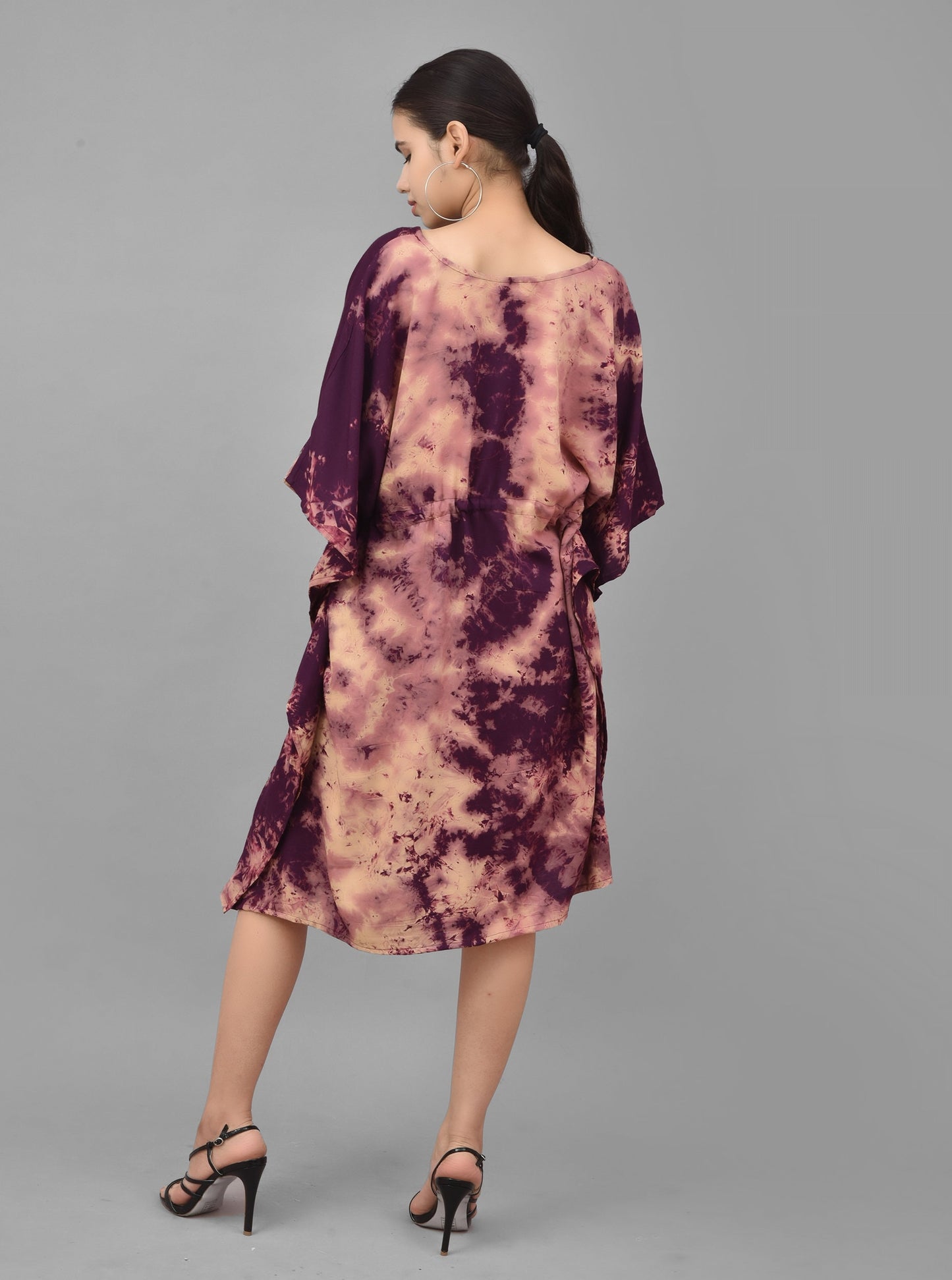 Crimson Short Tie-Dye Kaftan
