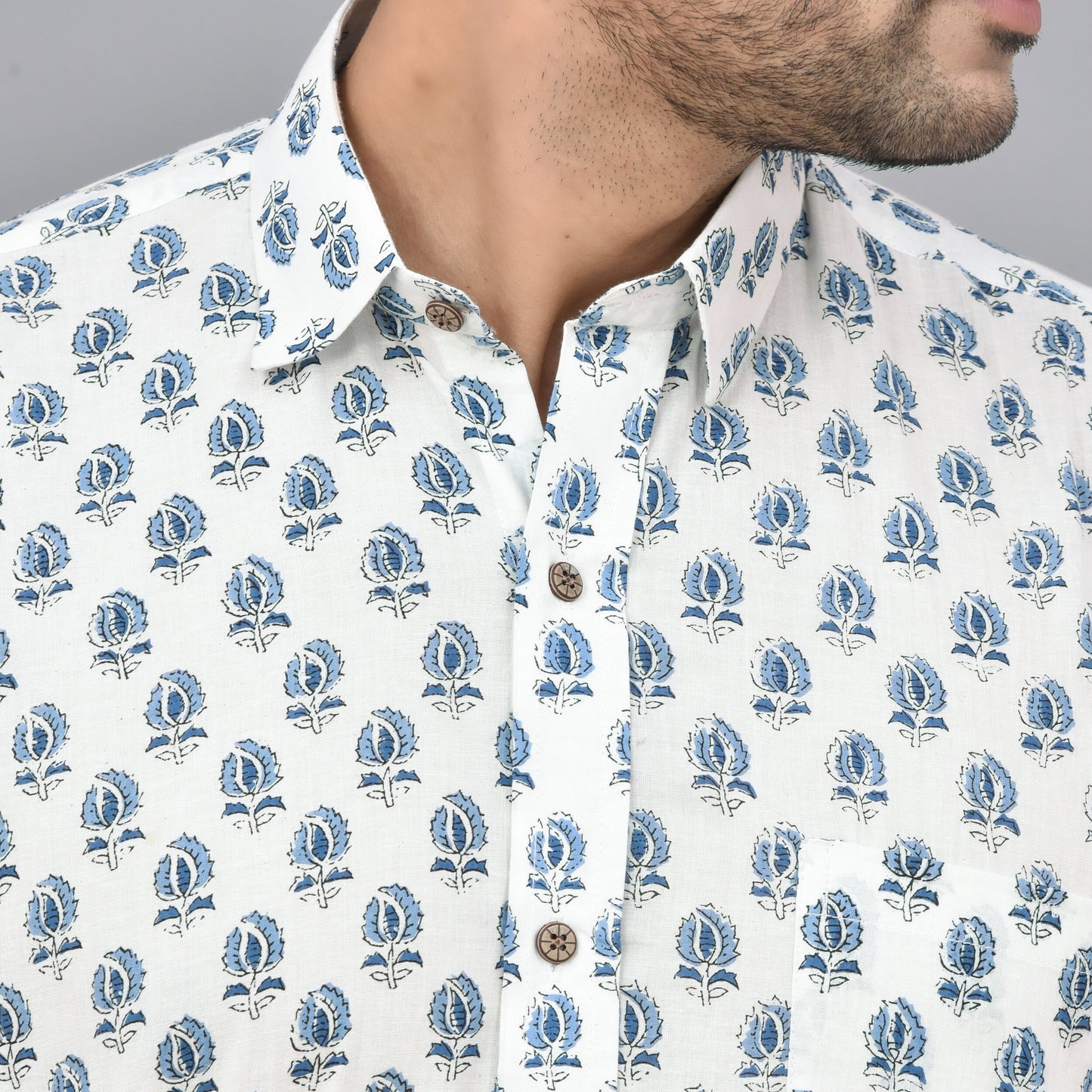 Hand Block Printed Cotton Shirt