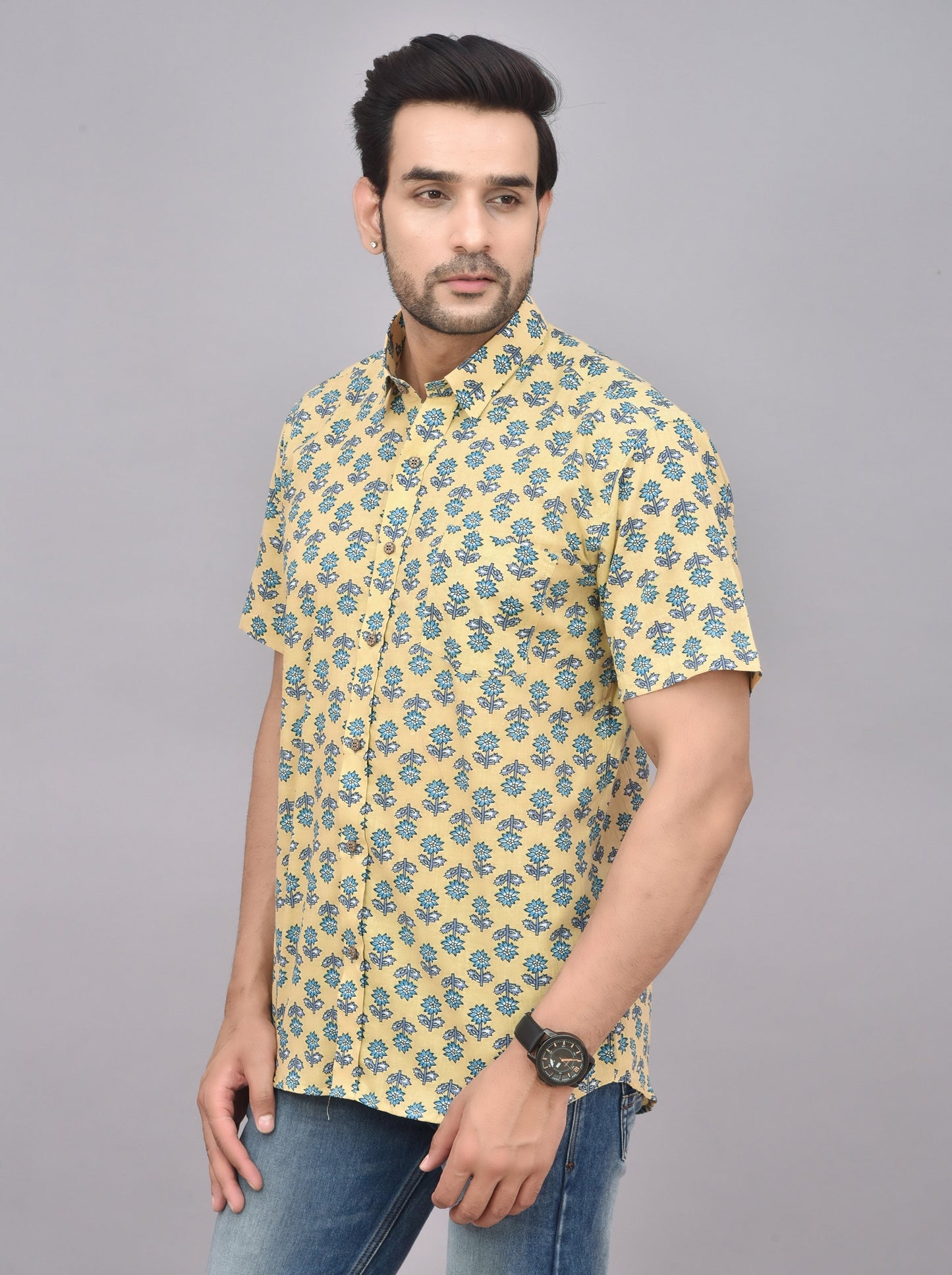 Hand Block Print Cotton Shirt