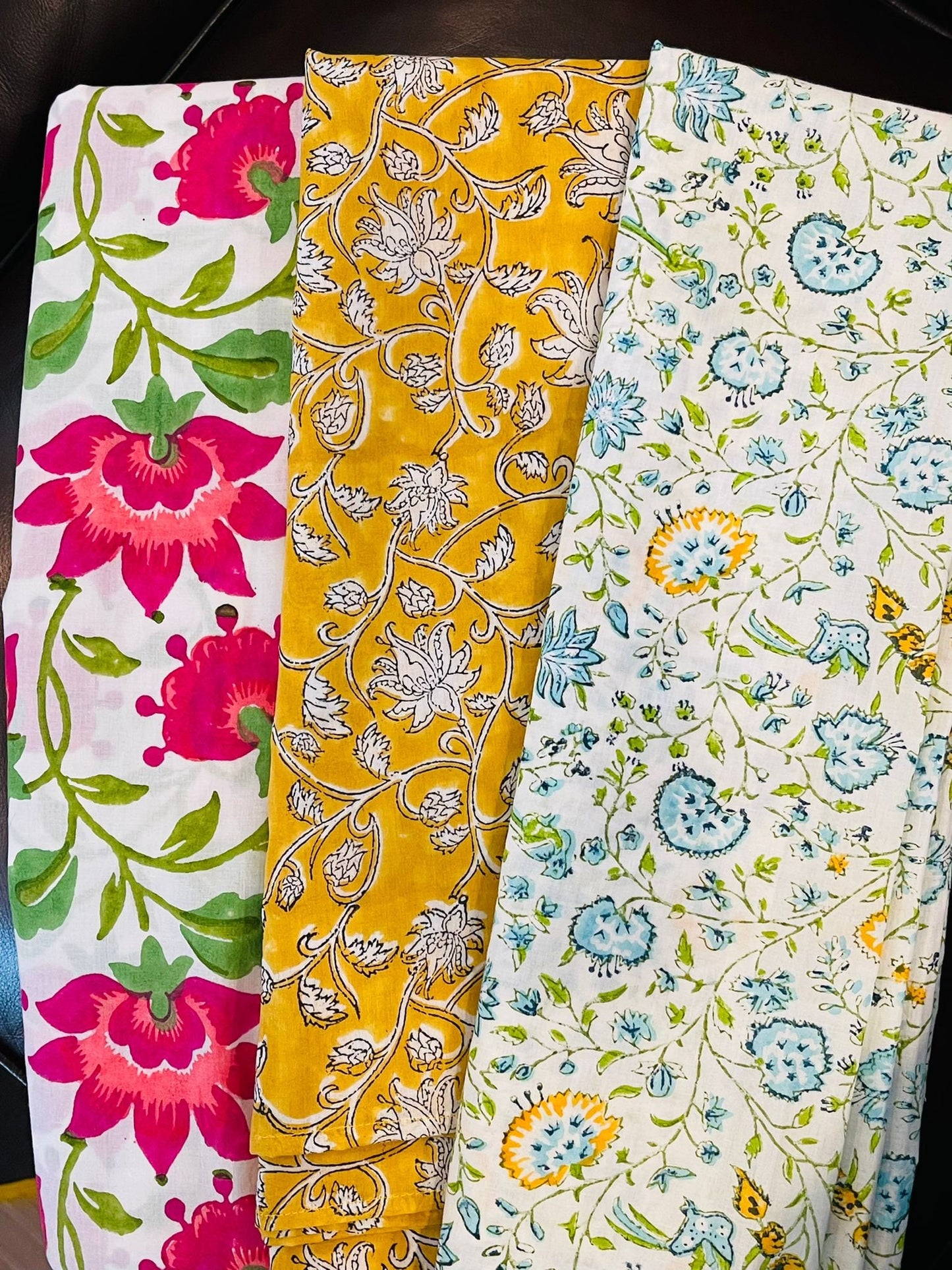 Cotton Floral Pareos | Indian Hand Block Print Sarongs