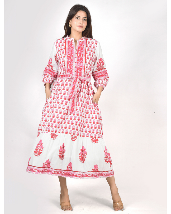 "Rang-e-Gulaab" Midi Dress