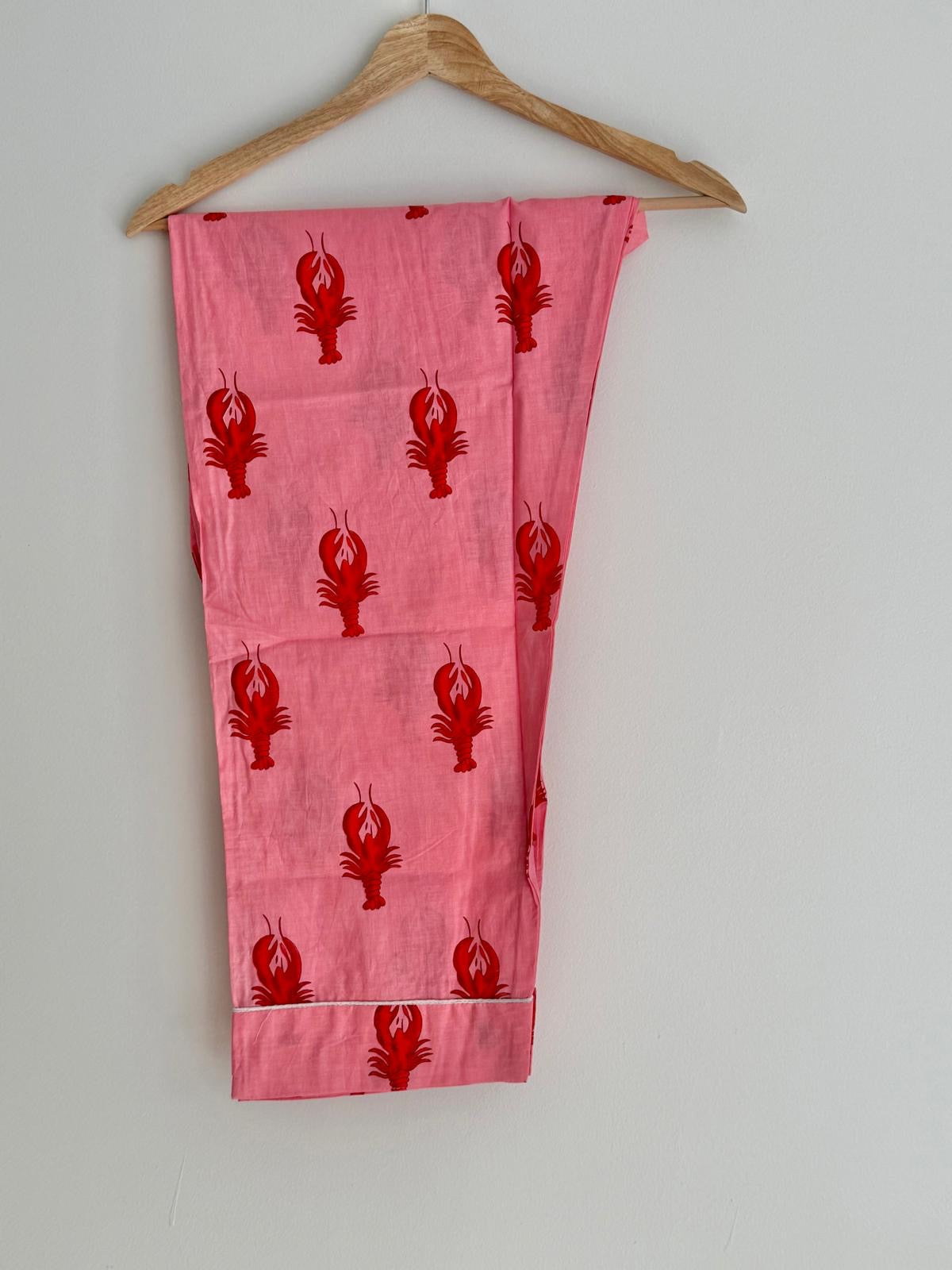 Pink Lobster Long PJ set