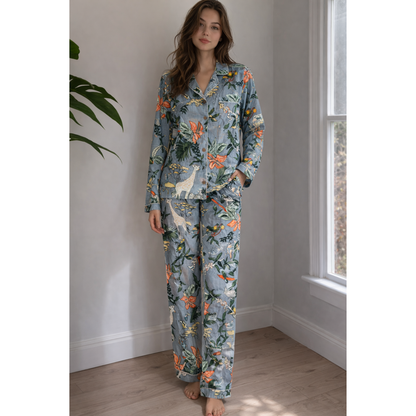 Cotton Cozy Grey Long PJ Set