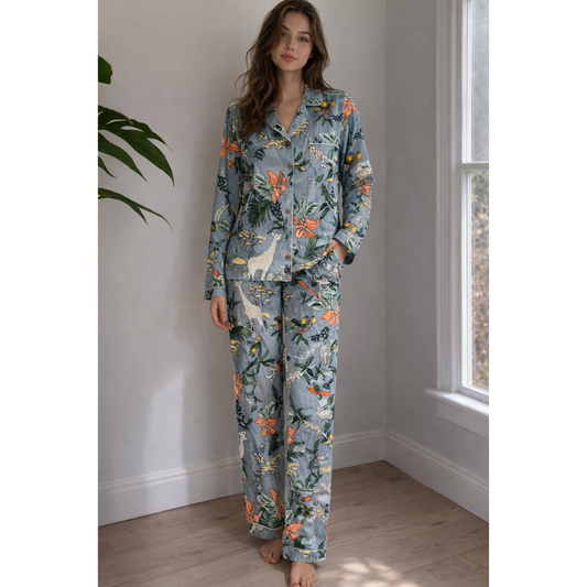 Cotton Cozy Grey Long PJ Set