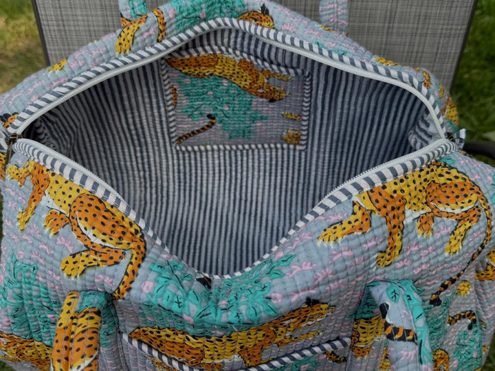 Tiger Block Printed Duffel Bag