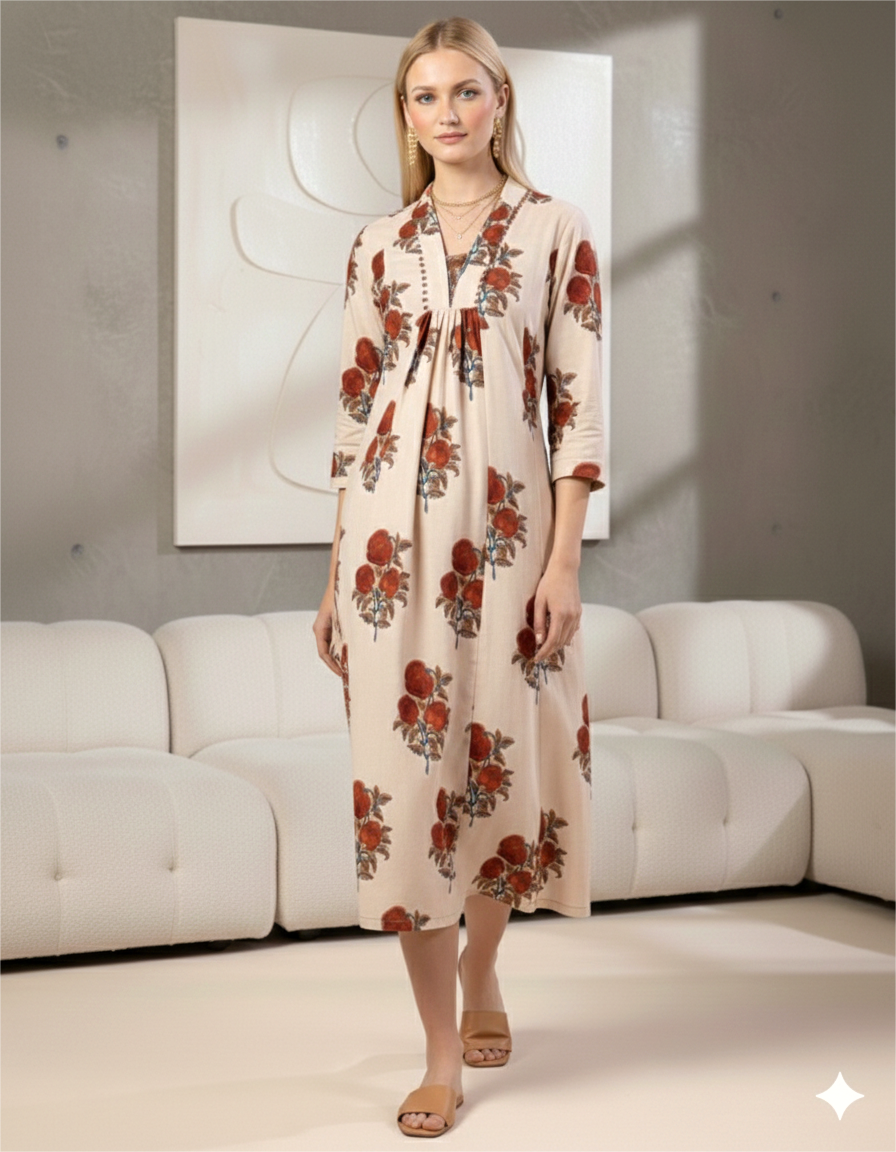 Gulnaar Cotton Midi Dress