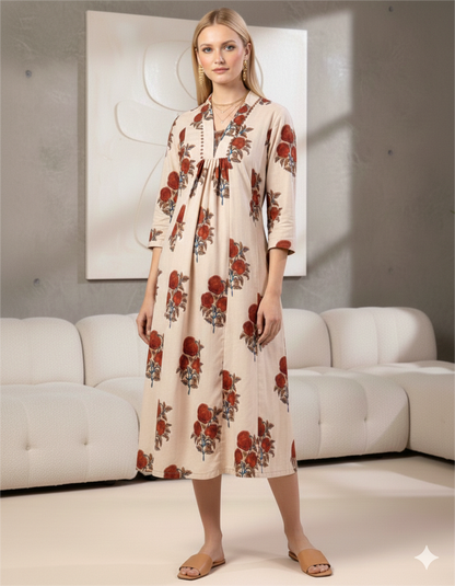 Gulnaar Cotton Midi Dress