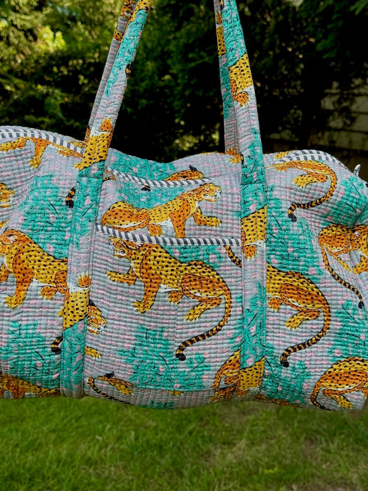 Tiger Block Printed Duffel Bag