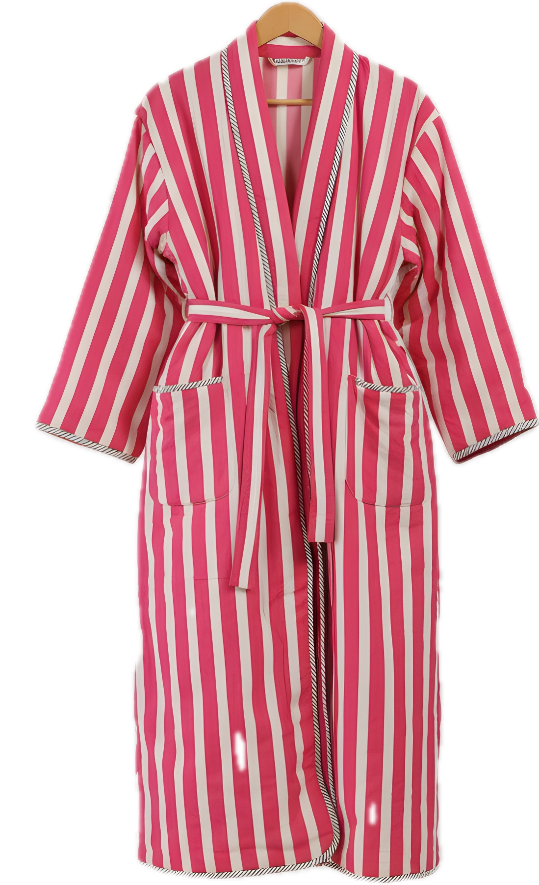 PINK PALM TREE QUILTED HANDMADE ROBE