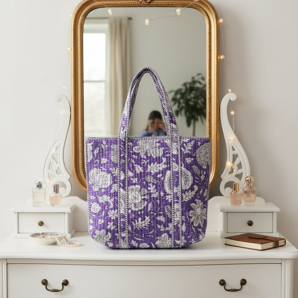 Purple Leaf Tote