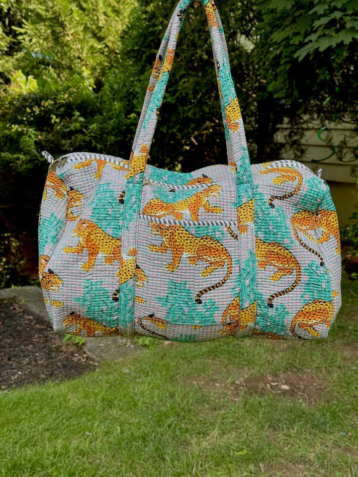 Tiger Block Printed Duffel Bag