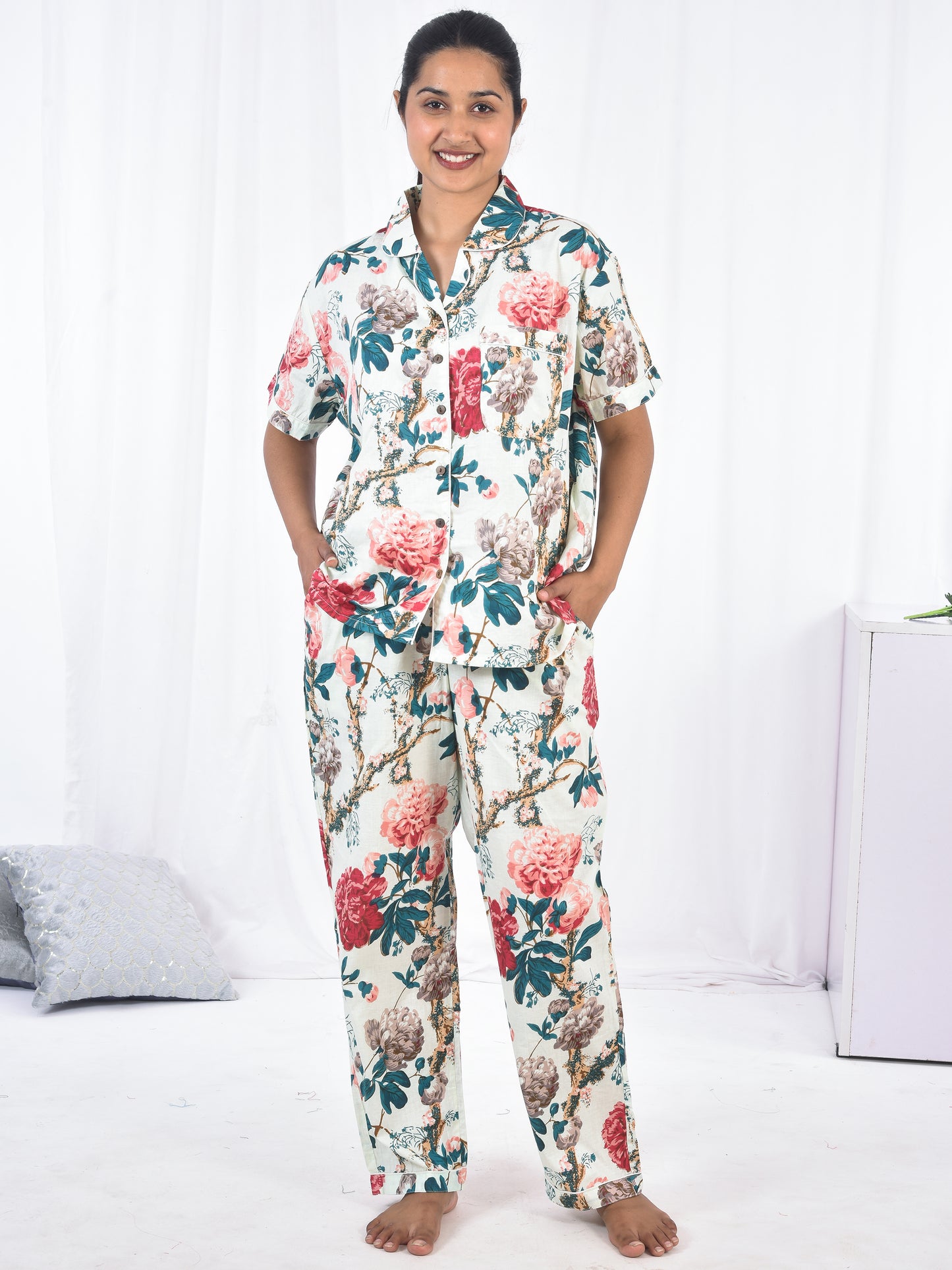Long PJ Set in Pretty Florals