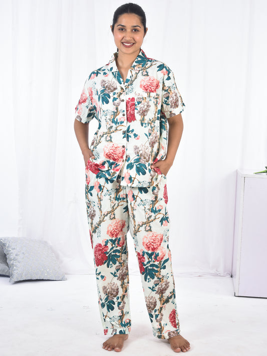Long PJ Set in Pretty Florals