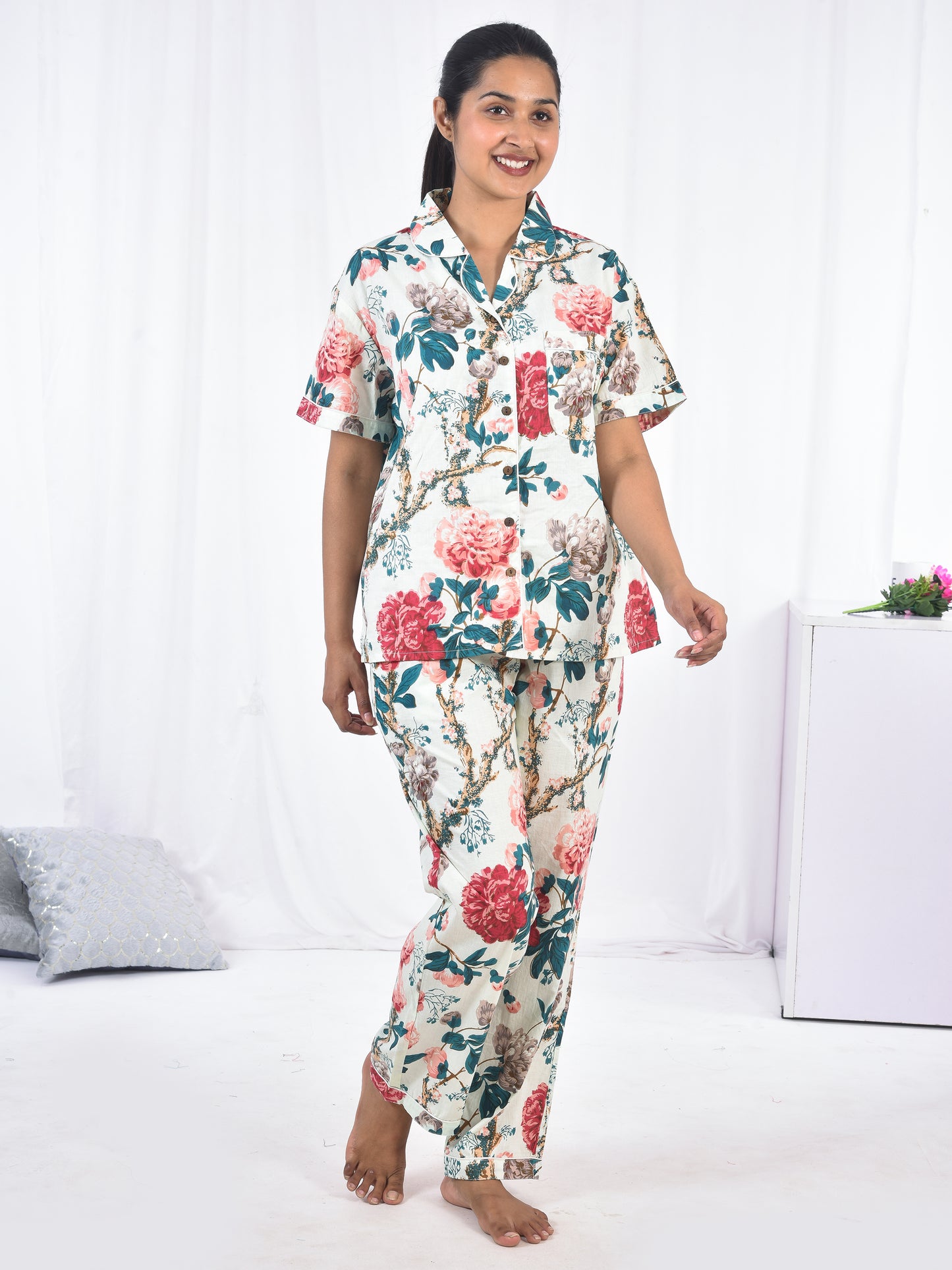 Long PJ Set in Pretty Florals