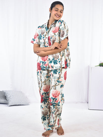 Long PJ Set in Pretty Florals