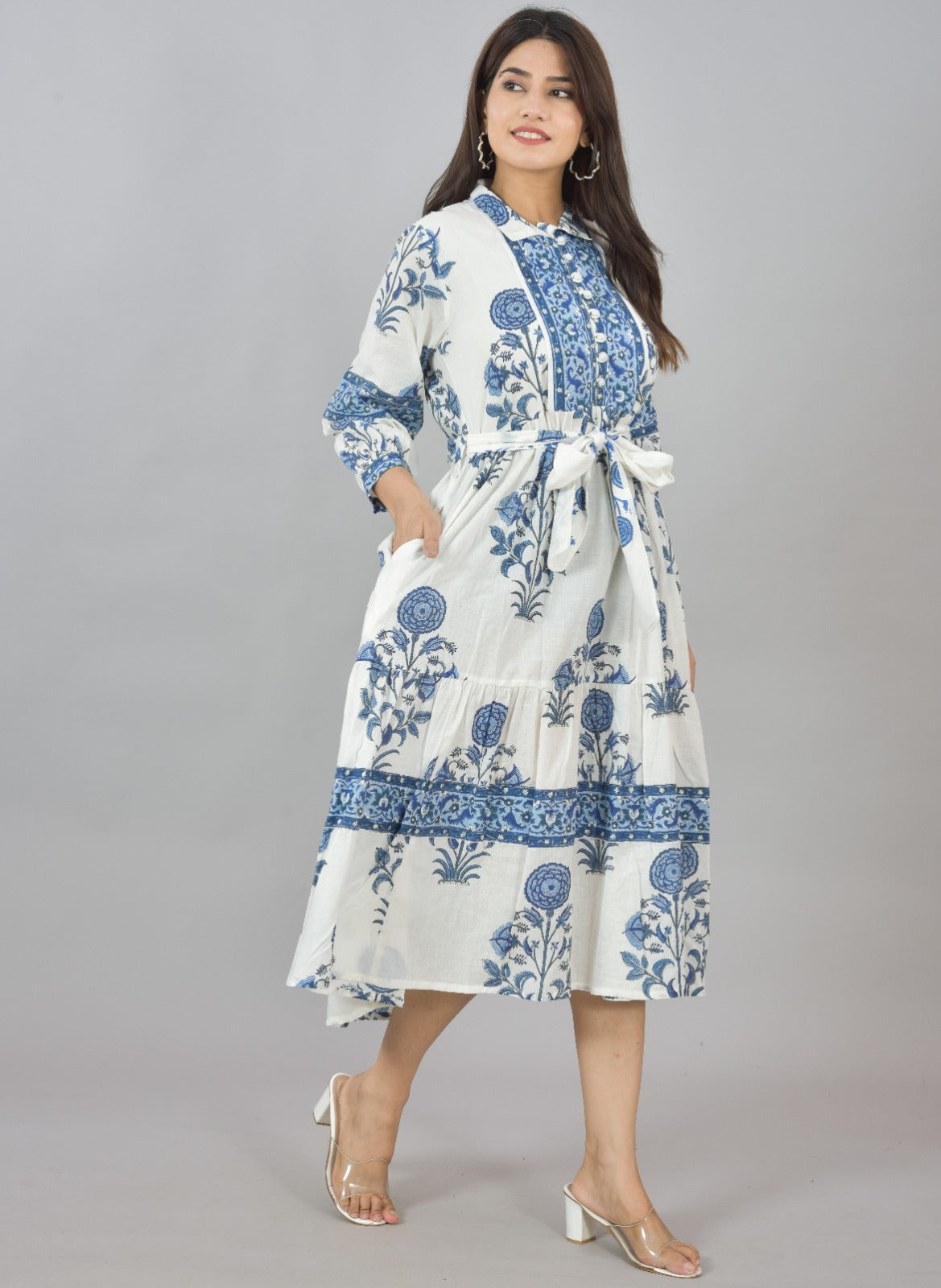 Hand Block Print Midi Dresses