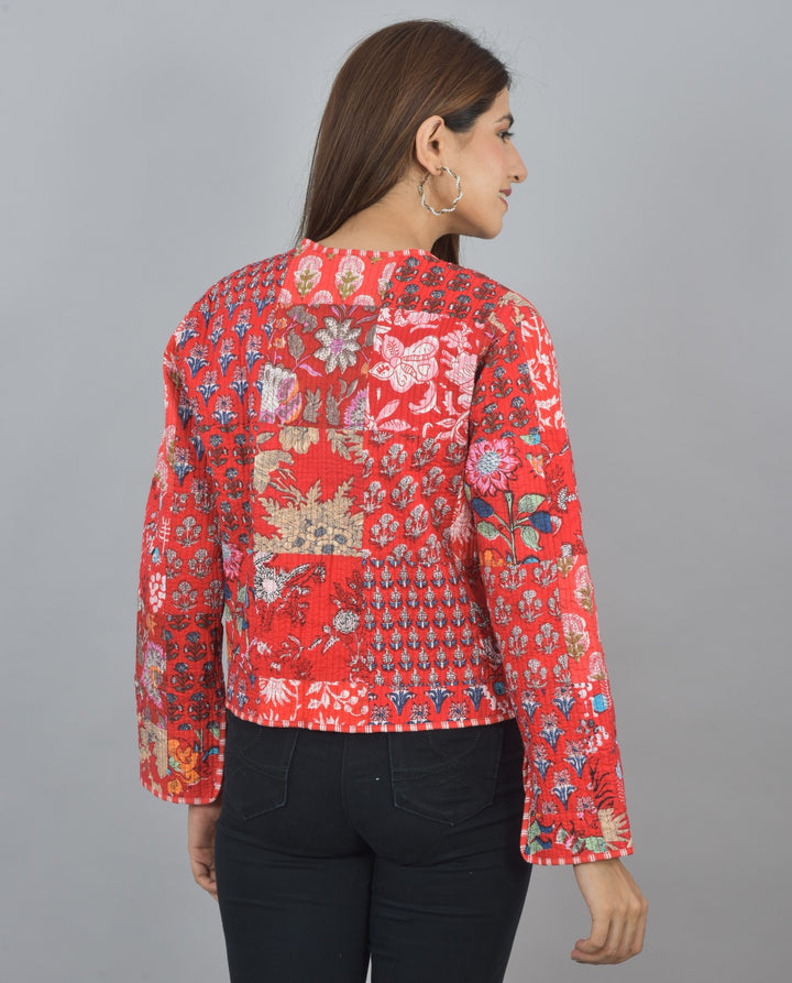 Indian Quilted Voyage - Red Reversable Jacket