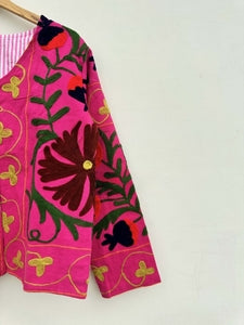 Suzani Embroidery Jacket - Pink