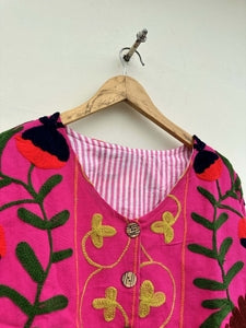 Suzani Embroidery Jacket - Pink